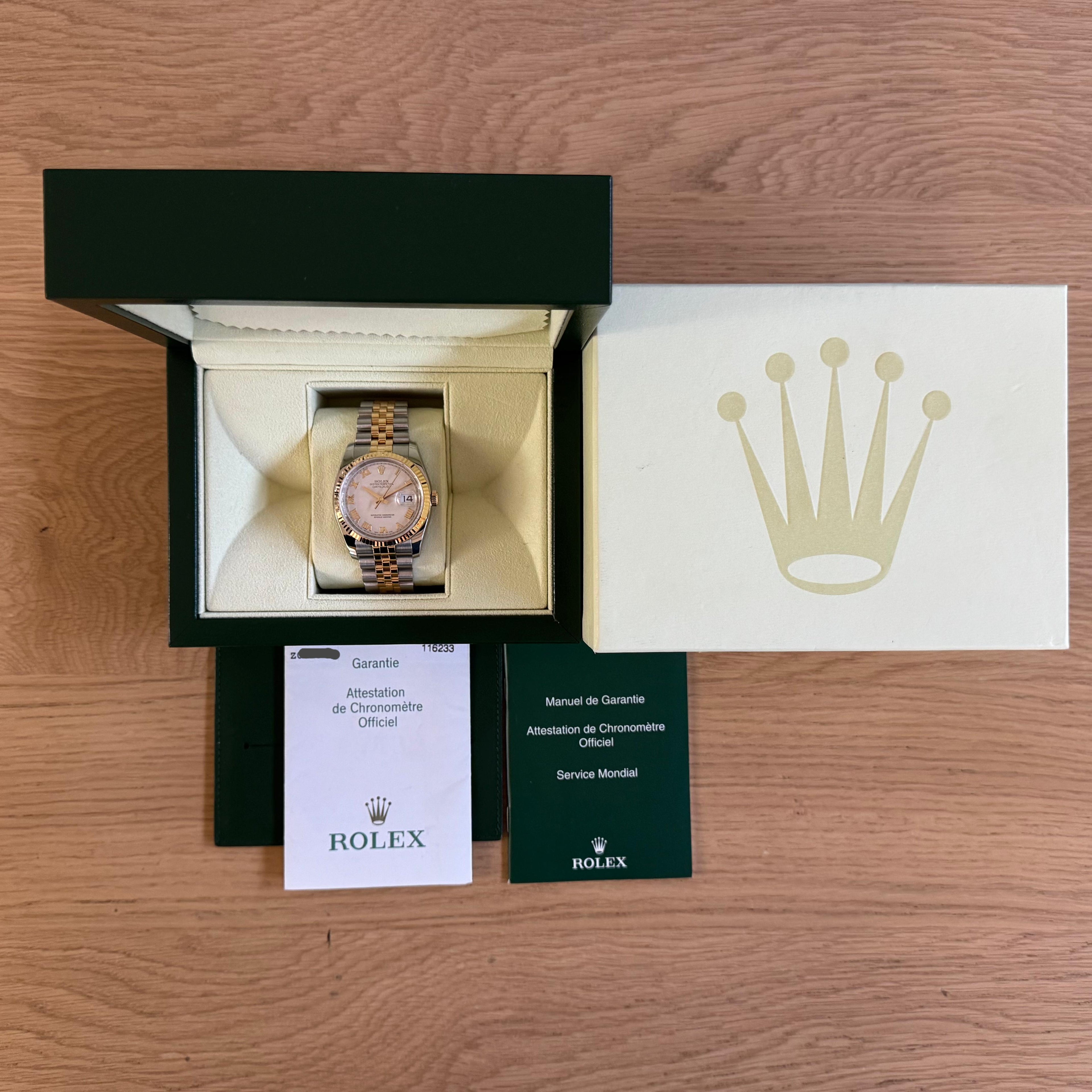 Rolex Datejust 36 | Ivory Pyramid | 2006